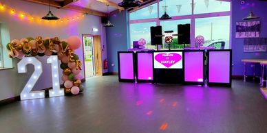 dj set up 21st birthday